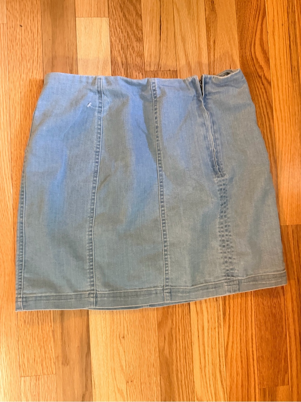 Altar'd State Light Blue Denim Panel Mini Skirt
